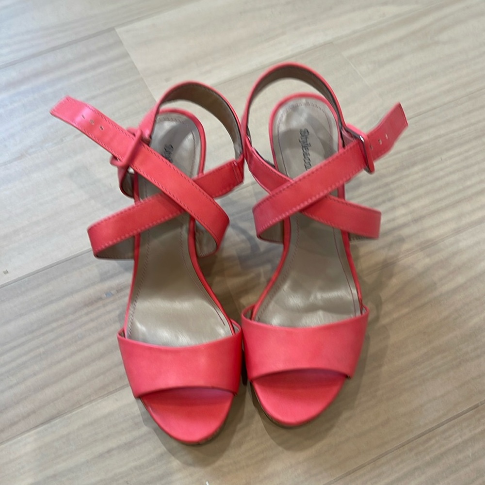 Strappy Pink Platform Sandals